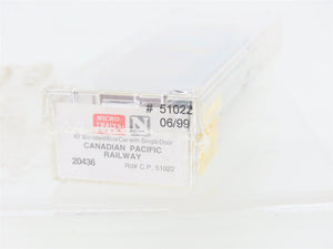 N Scale Micro-Trains MTL 20436 CP Canadian Pacific Railway 40' Box Car #51022