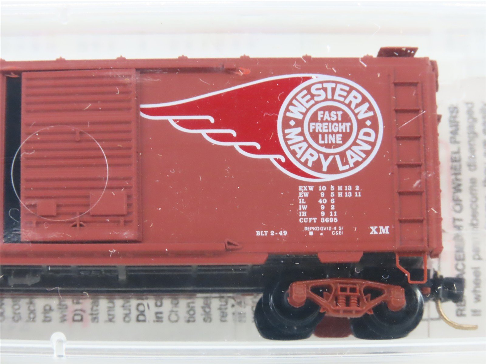 N Scale Micro-Trains MTL 20396 WM Western Maryland Fast Freight 40' Boxcar 29140
