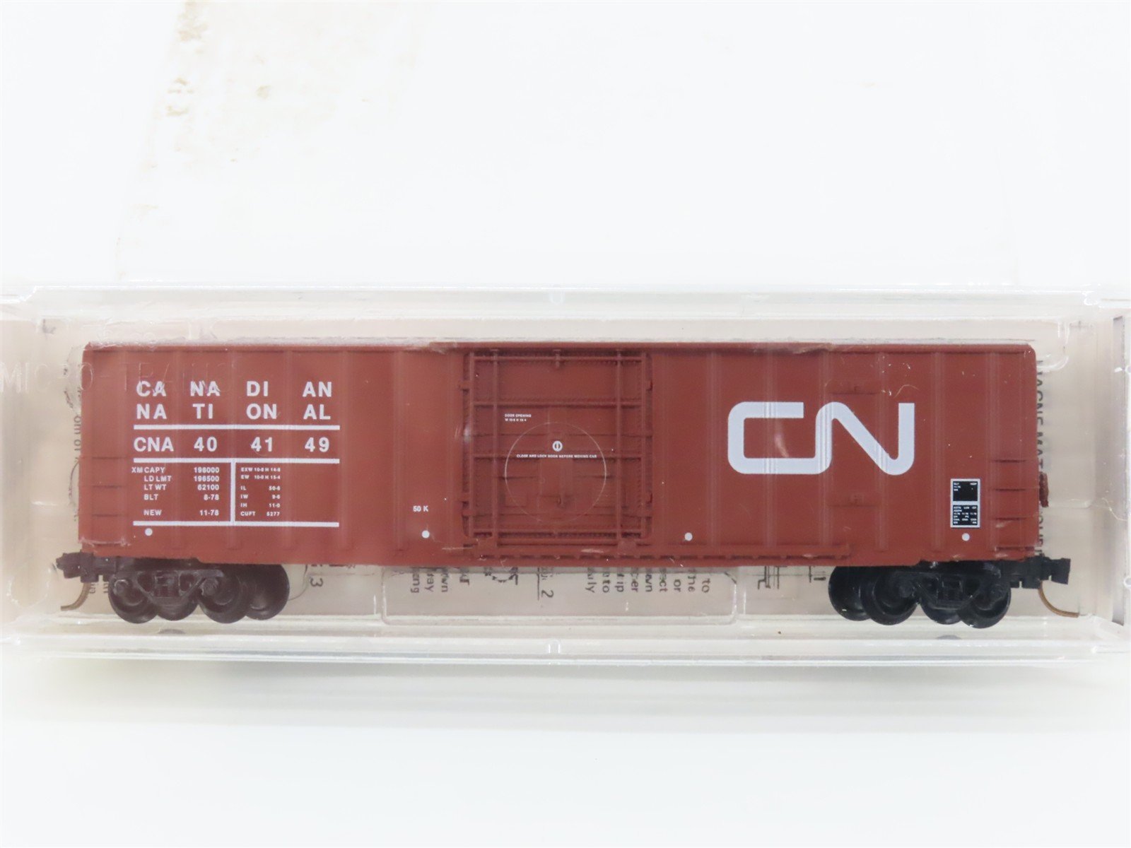 N Scale Kadee Micro-Trains MTL 27110 CNA CN Canadian National 50' Boxcar #404149
