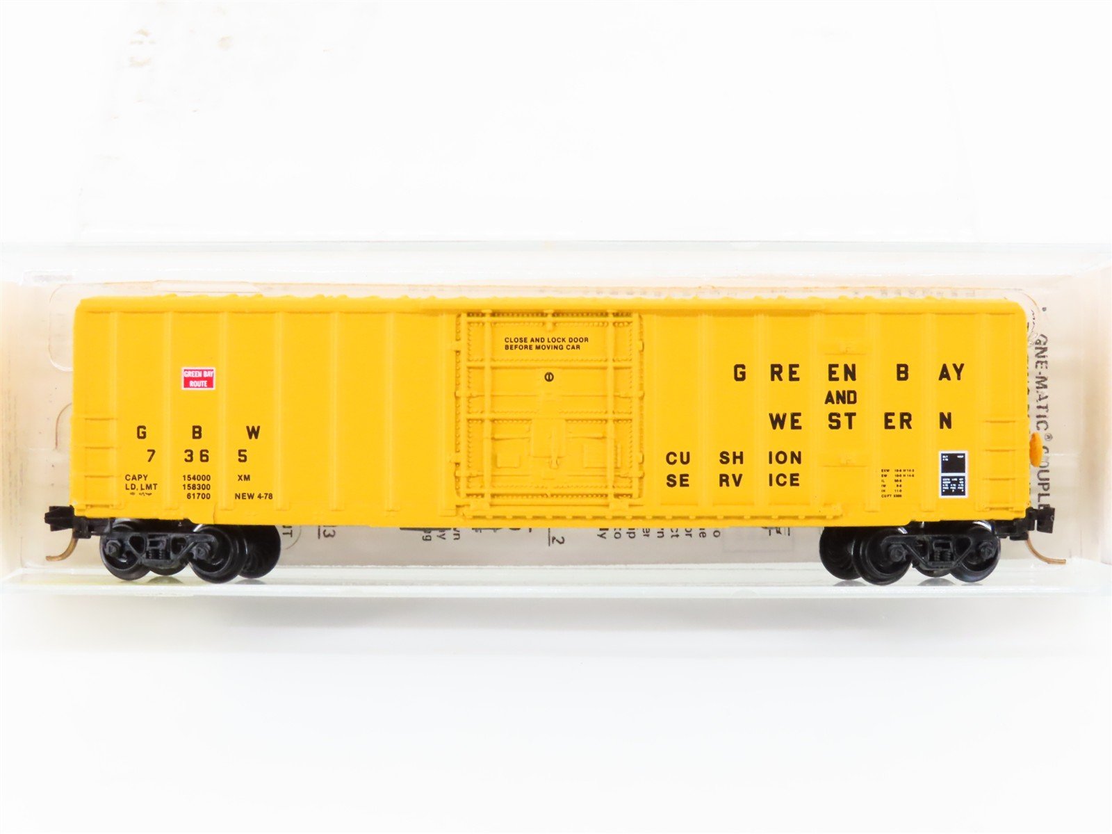 N Scale Kadee Micro-Trains MTL 27080 GBW Green Bay Route 50' Box Car #7365