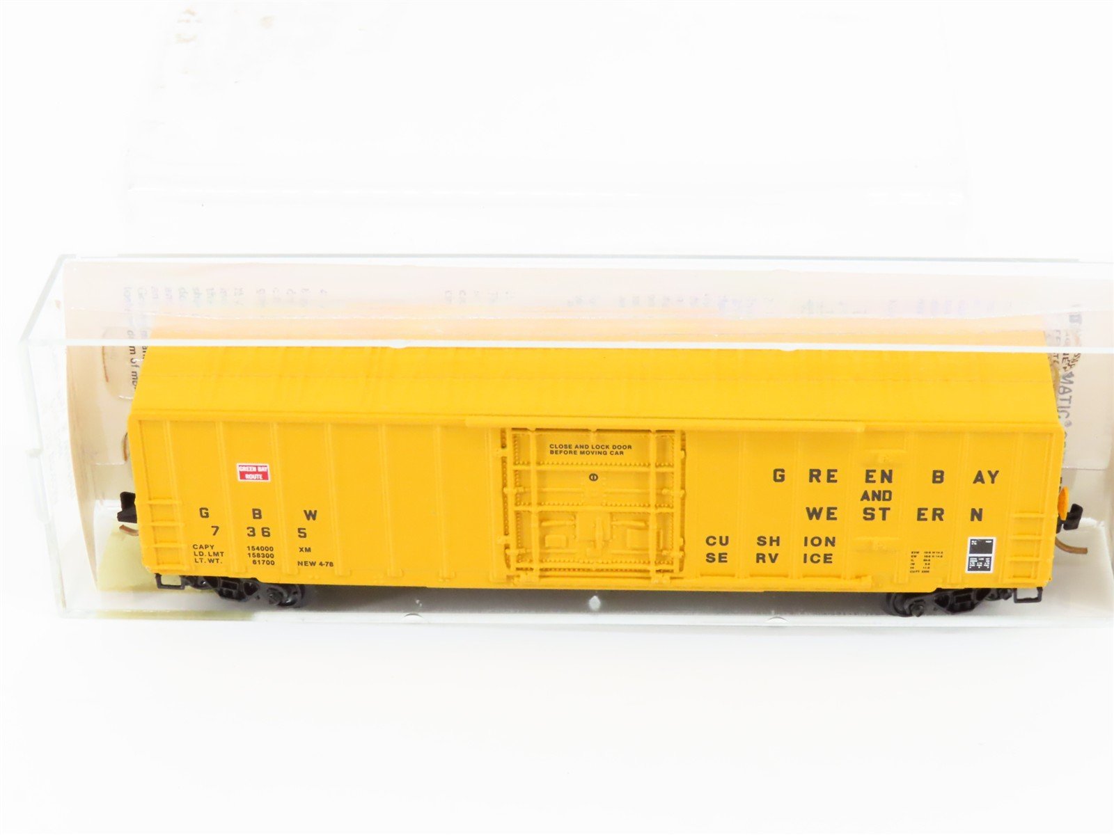 N Scale Kadee Micro-Trains MTL 27080 GBW Green Bay Route 50' Box Car #7365