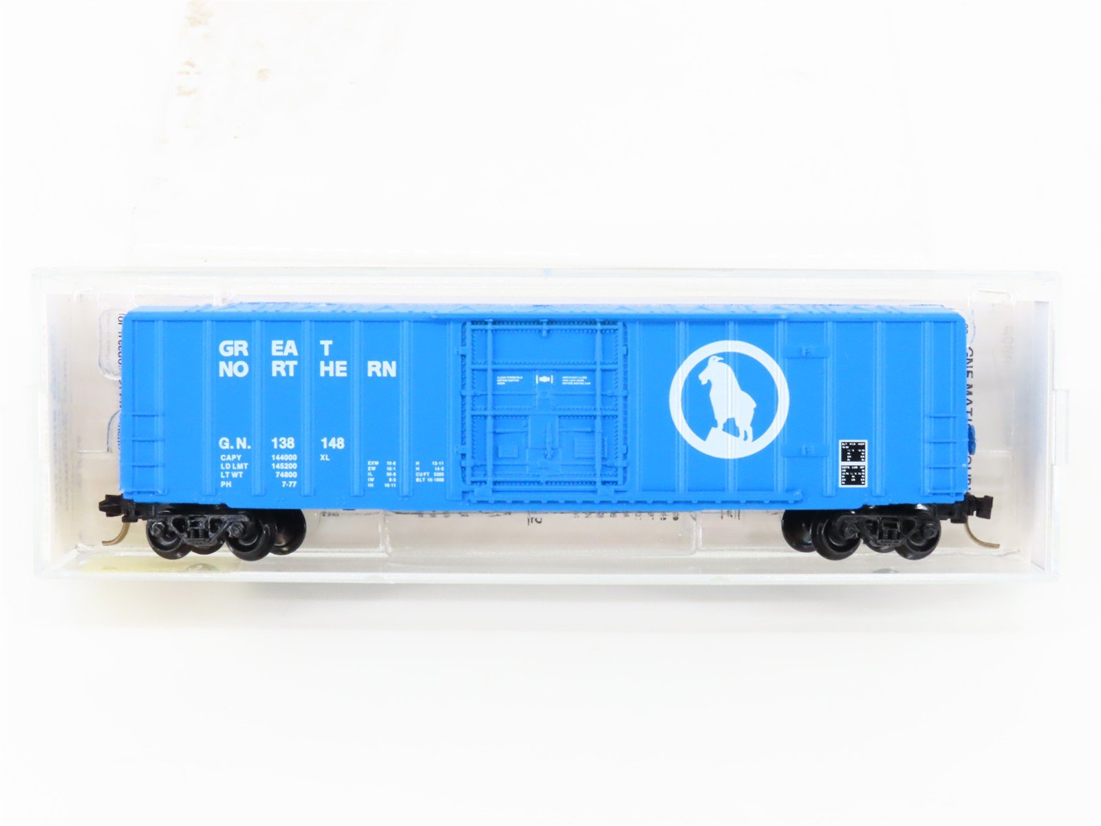 N Kadee Micro-Trains MTL 27070 GN Great Northern Big Sky Blue 50' Boxcar #138148