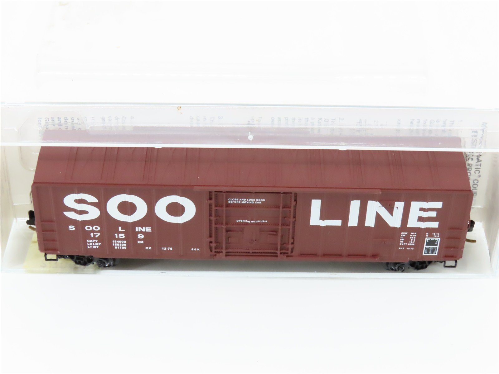 N Scale Kadee Micro-Trains MTL 27060 SOO Line 50' Plug Door Box Car #17159