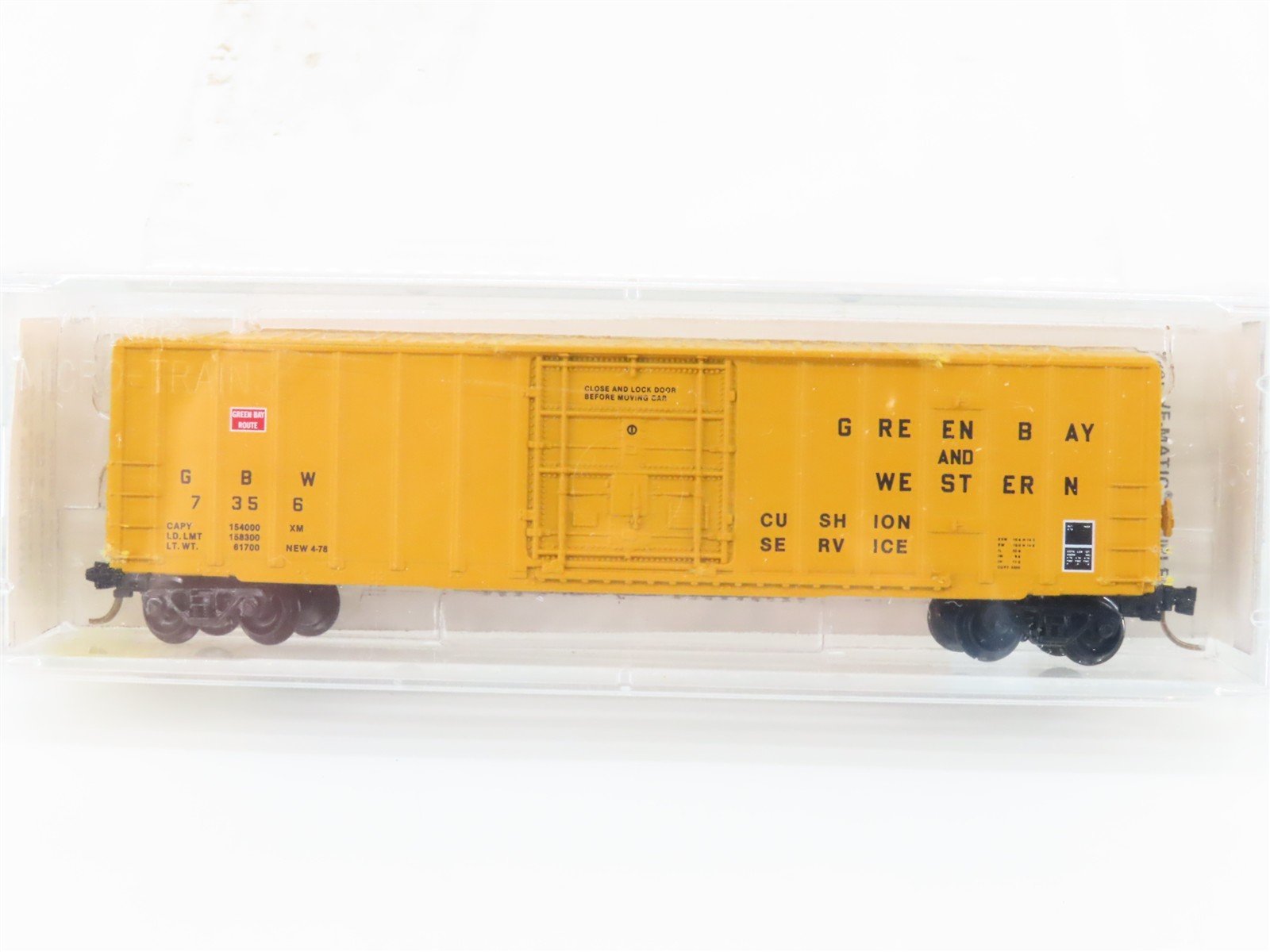 N Scale Kadee Micro-Trains MTL 27080 GBW Green Bay Route 50' Box Car #7356