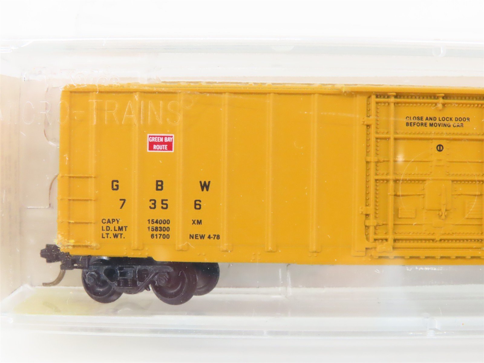 N Scale Kadee Micro-Trains MTL 27080 GBW Green Bay Route 50' Box Car #7356