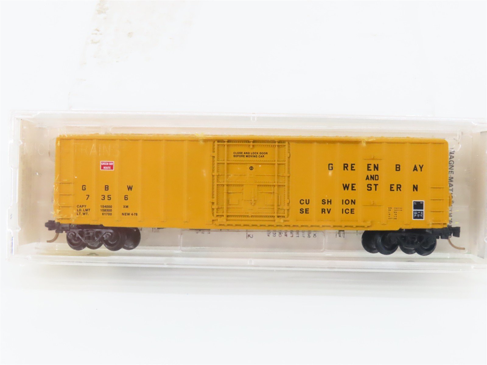 N Scale Kadee Micro-Trains MTL 27080 GBW Green Bay Route 50' Box Car #7356