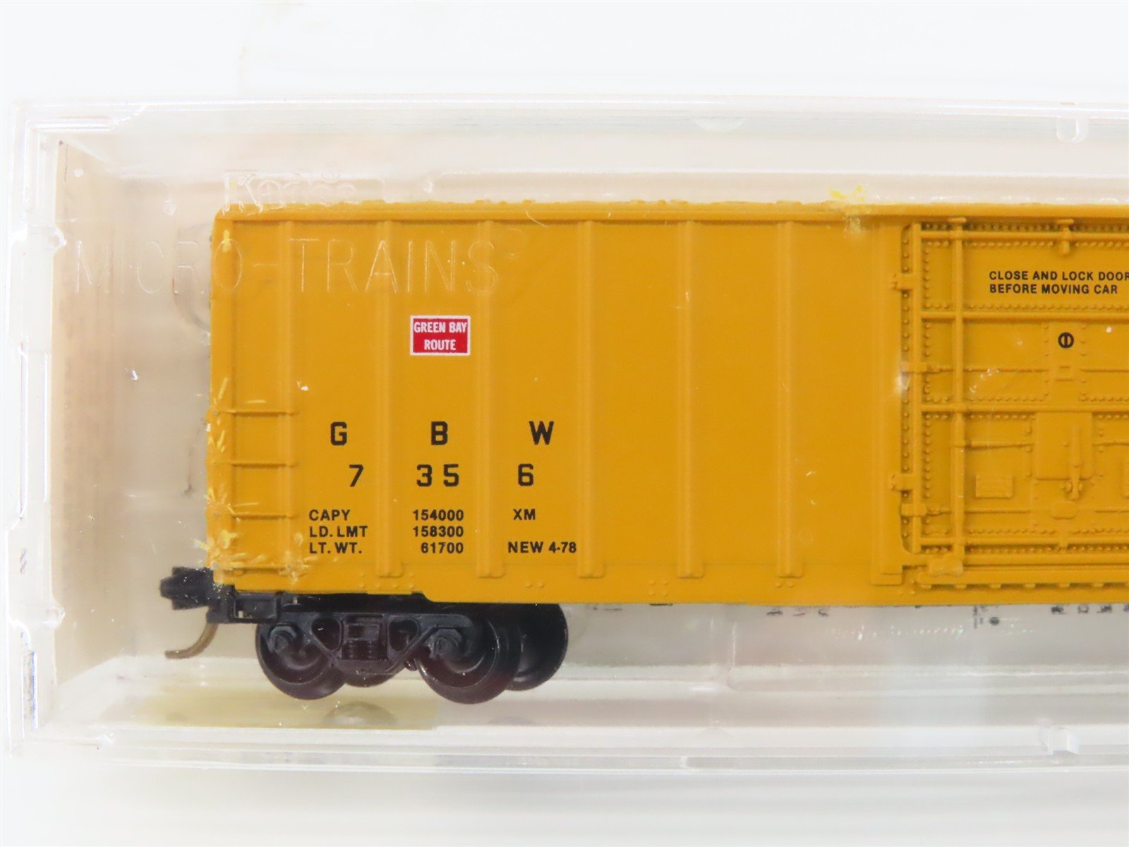 N Scale Kadee Micro-Trains MTL 27080 GBW Green Bay Route 50' Box Car #7356