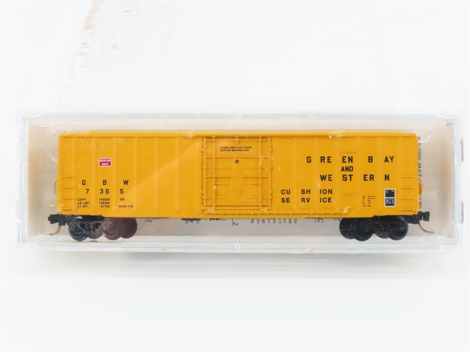 N Scale Kadee Micro-Trains MTL 27080 GBW Green Bay Route 50' Box Car #7365