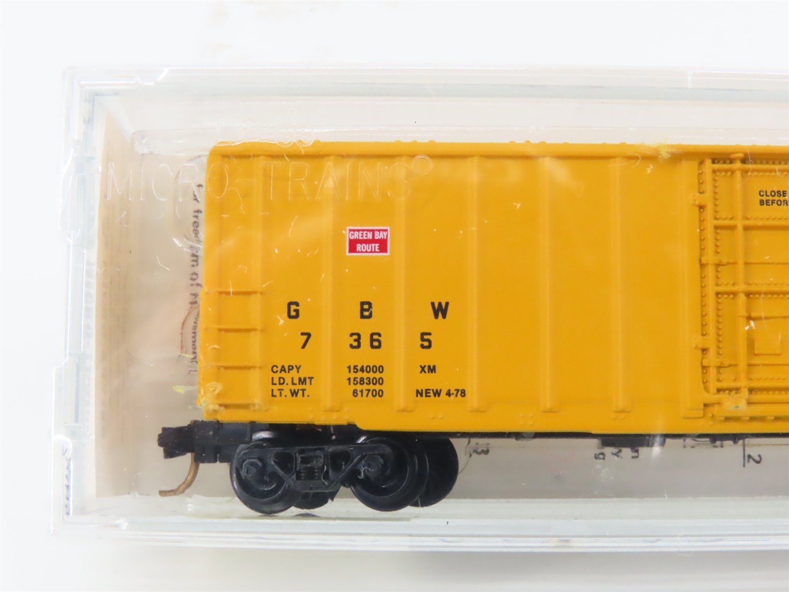 N Scale Kadee Micro-Trains MTL 27080 GBW Green Bay Route 50' Box Car #7365