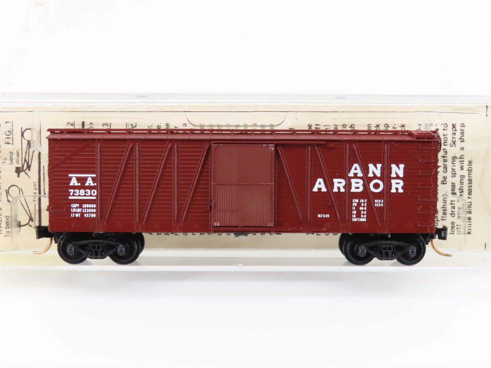 N Scale Kadee Micro-Trains MTL 28100 AA Ann Arbor 40' Single Door Box Car #73830