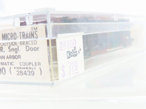 N Scale Kadee Micro-Trains MTL 28100 AA Ann Arbor 40' Single Door Box Car #73830