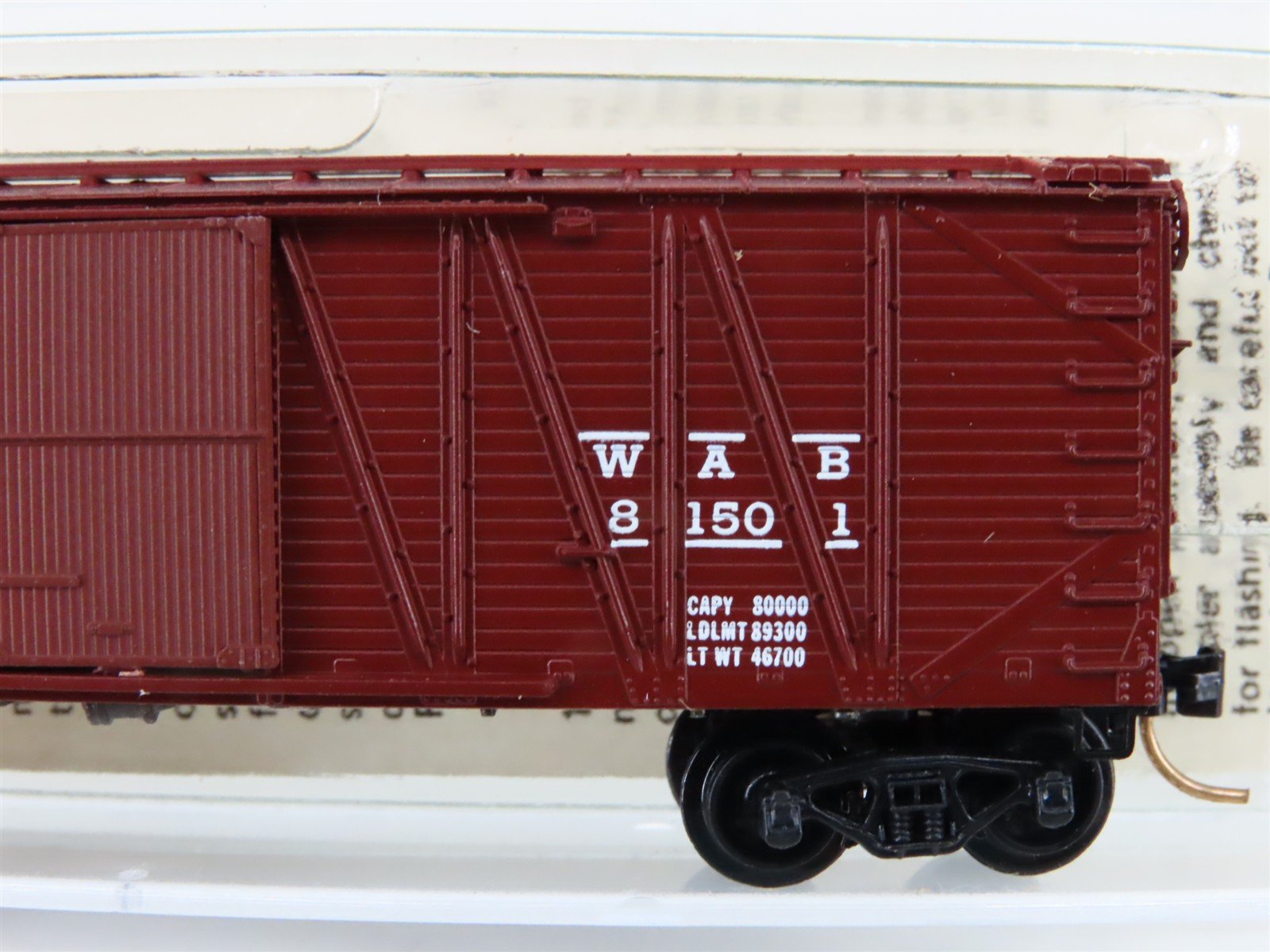 N Scale Kadee Micro-Trains MTL 28050 WAB Wabash 40' Single Door Box Car #81501