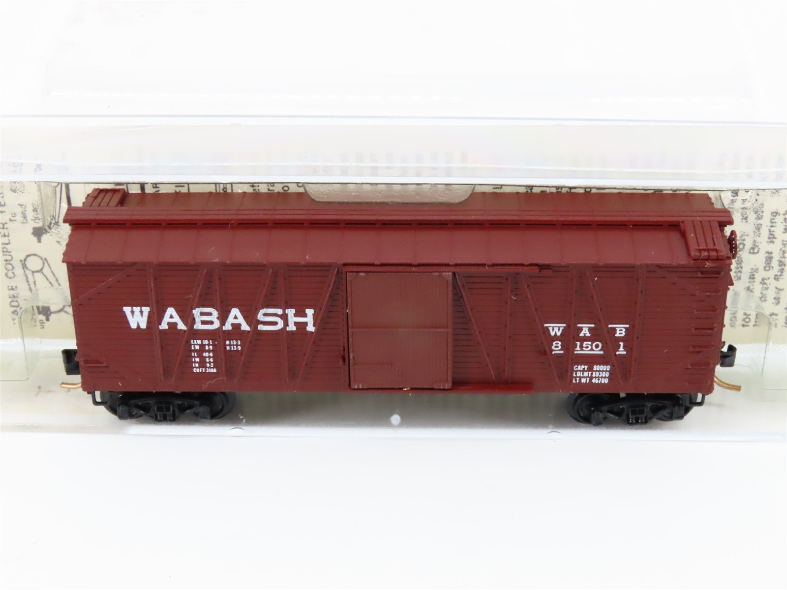 N Scale Kadee Micro-Trains MTL 28050 WAB Wabash 40' Single Door Box Car #81501