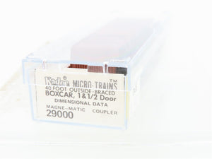 N Scale Kadee Micro-Trains MTL 29000 Dimensional Data 40' 1-1/2 Door Box Car