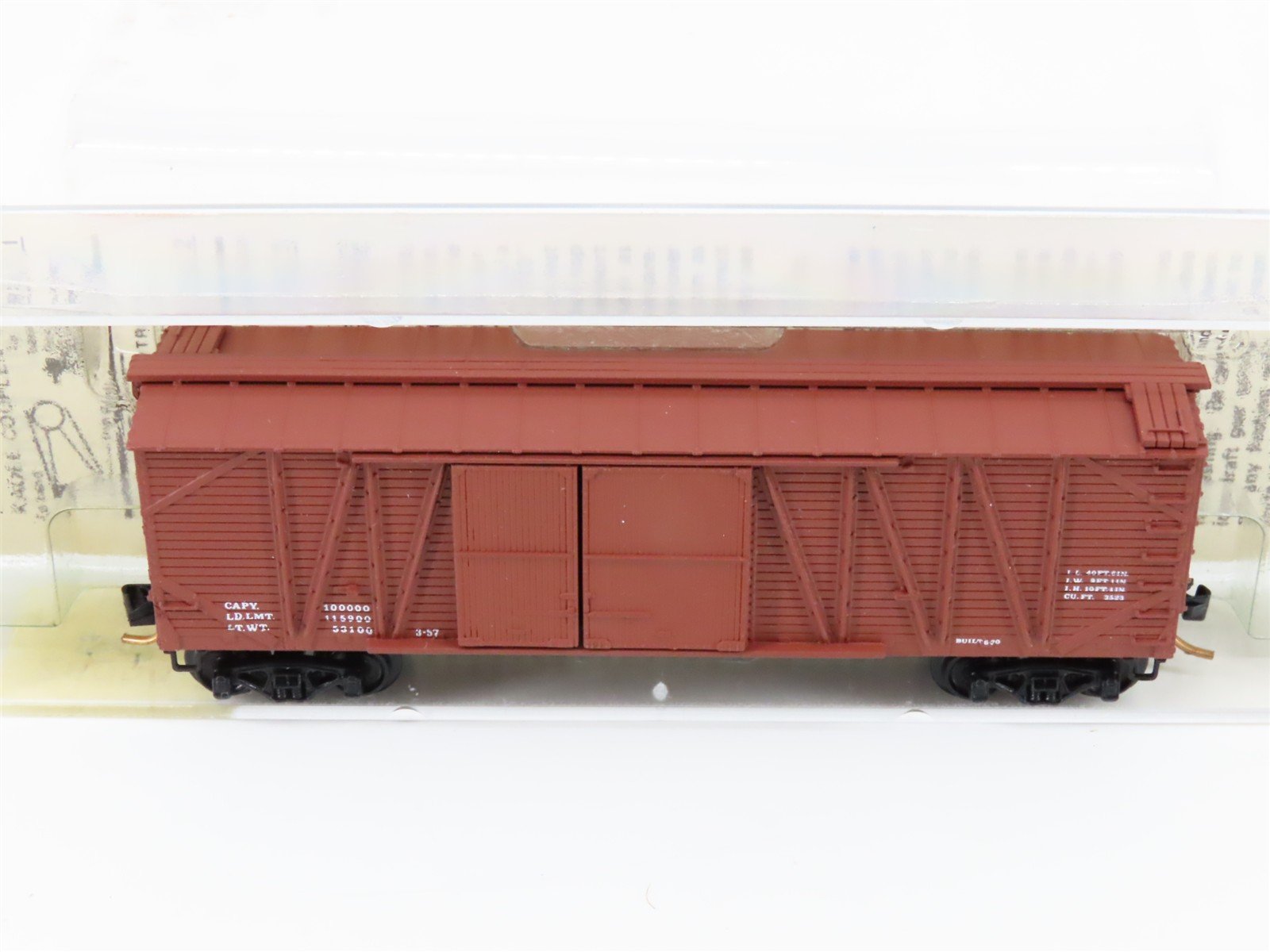 N Scale Kadee Micro-Trains MTL 29000 Dimensional Data 40' 1-1/2 Door Box Car