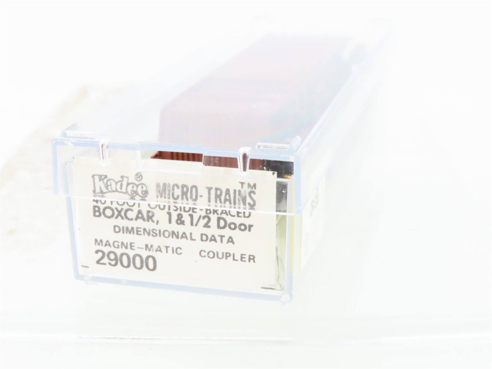 N Scale Kadee Micro-Trains MTL 29000 Dimensional Data 40' 1-1/2 Door Box Car