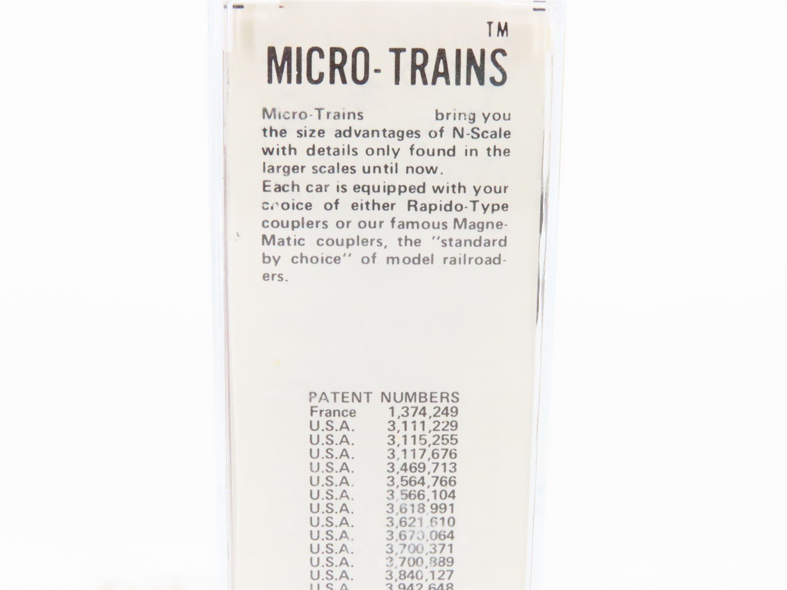 N Scale Kadee Micro-Trains MTL 29000 Dimensional Data 40' 1-1/2 Door Box Car