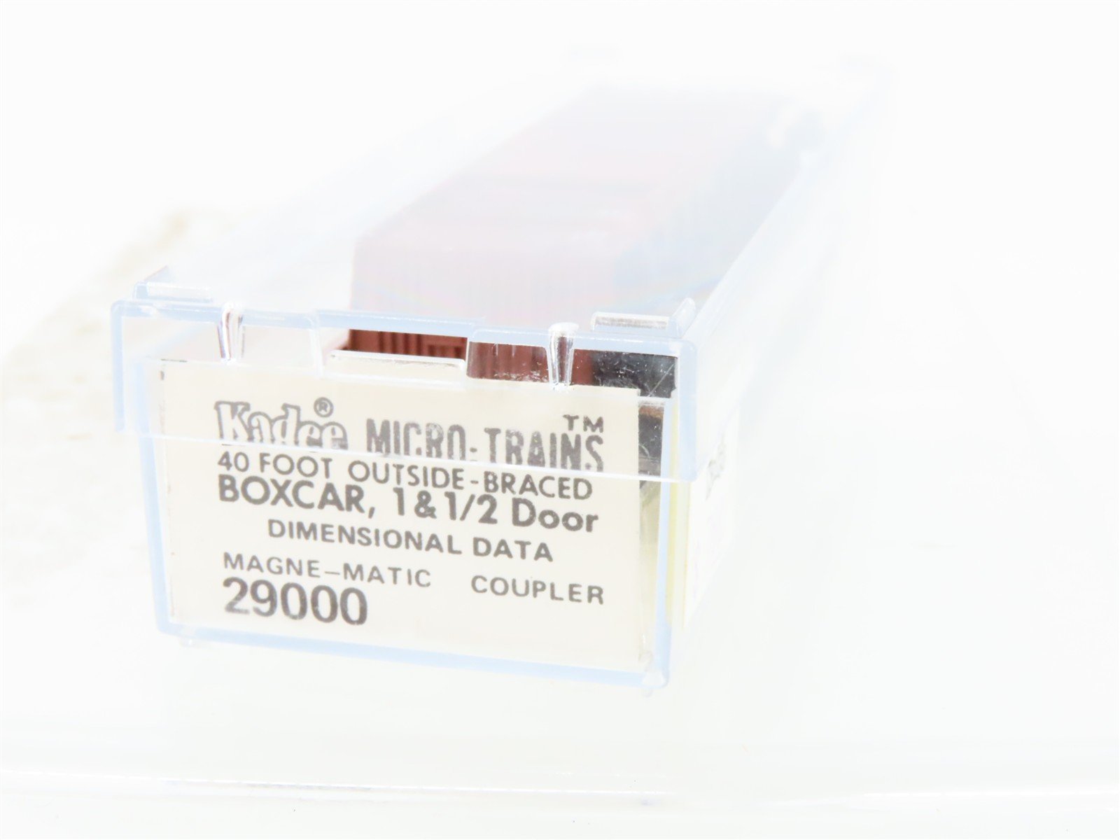 N Scale Kadee Micro-Trains MTL 29000 Dimensional Data 40' 1-1/2 Door Box Car