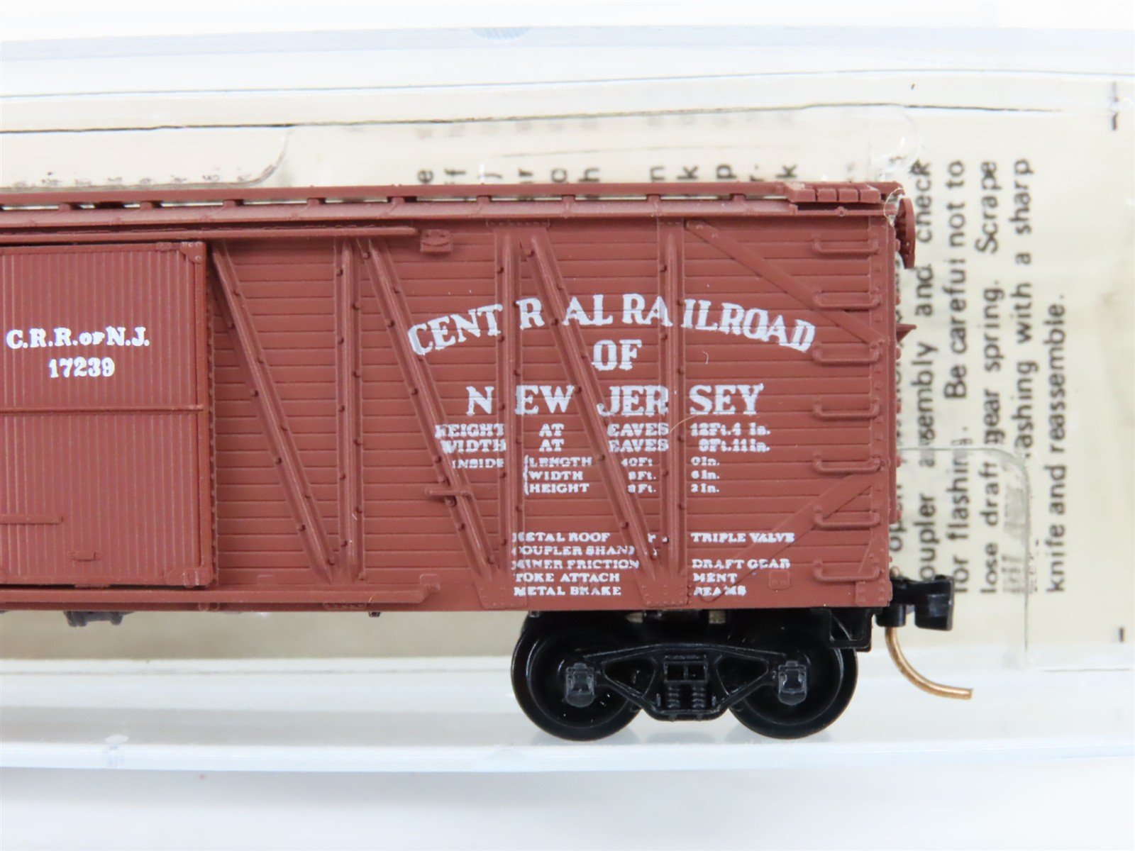 N Scale Kadee Micro-Trains MTL 28040 CNJ Jersey Central 40' Box Car #17239