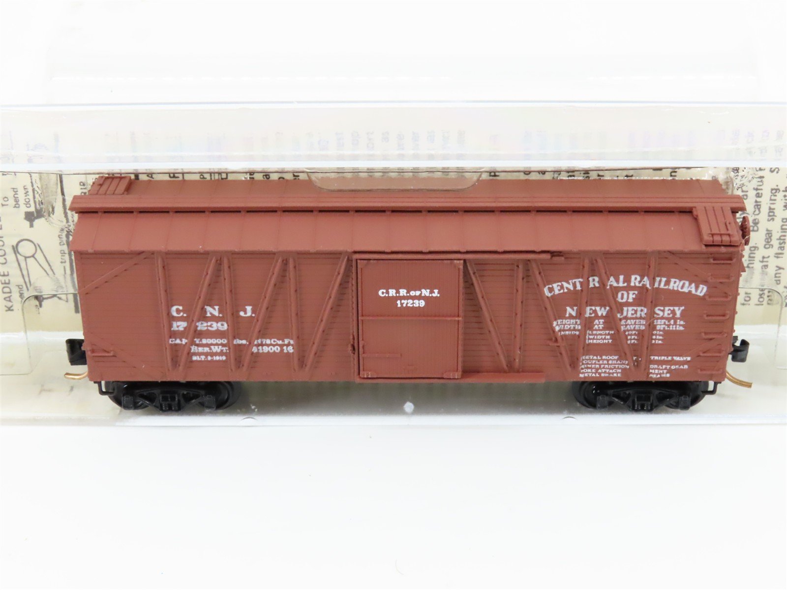 N Scale Kadee Micro-Trains MTL 28040 CNJ Jersey Central 40' Box Car #17239