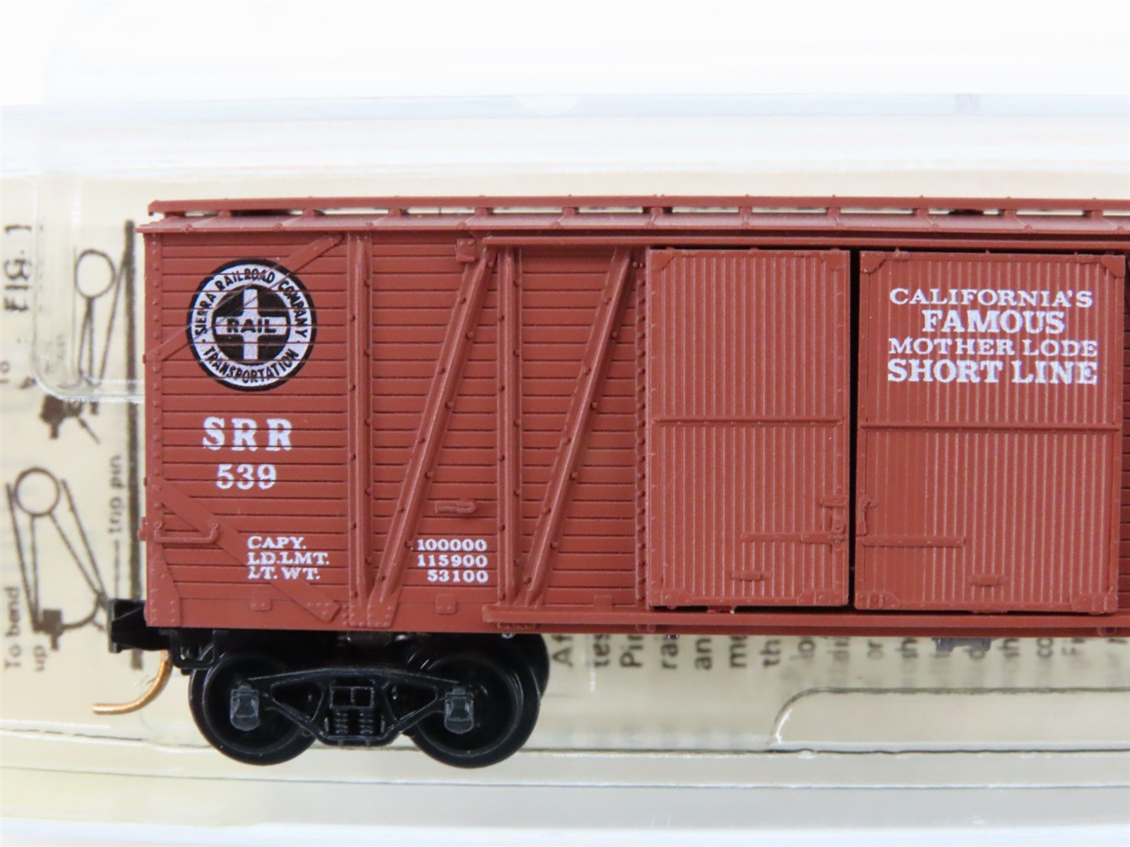 N Scale Kadee Micro-Trains MTL 29020 SRR Sierra Railroad 40' Box Car #539