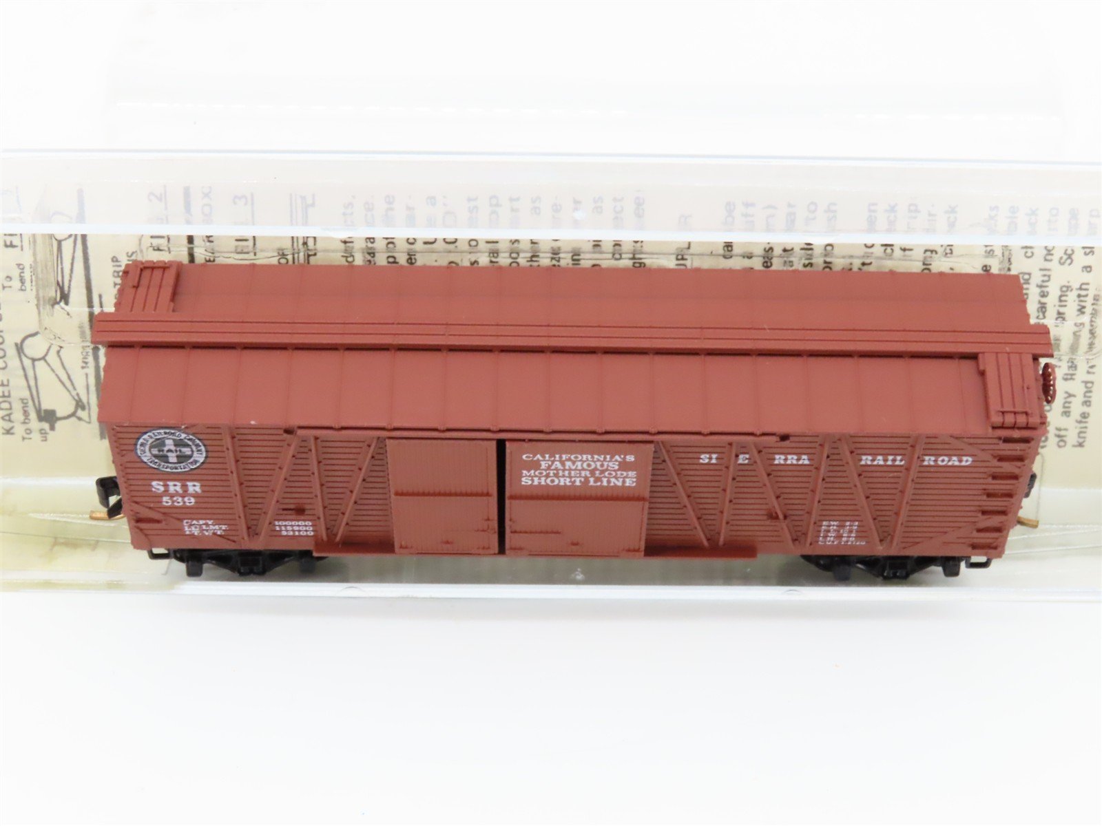 N Scale Kadee Micro-Trains MTL 29020 SRR Sierra Railroad 40' Box Car #539