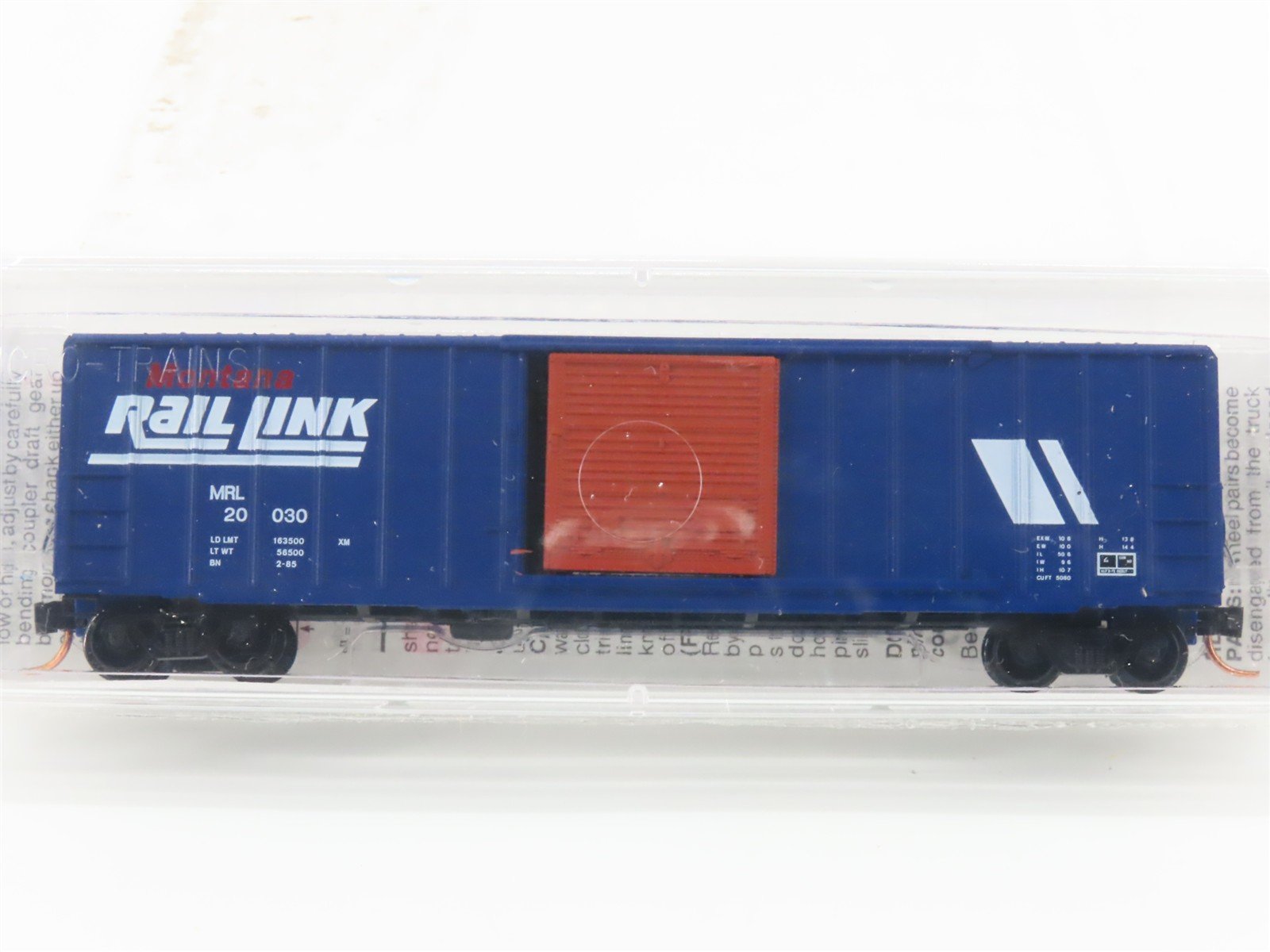 N Scale Micro-Trains MTL 25620 MRL Montana Rail Link 50' Rib Side Box Car #20030