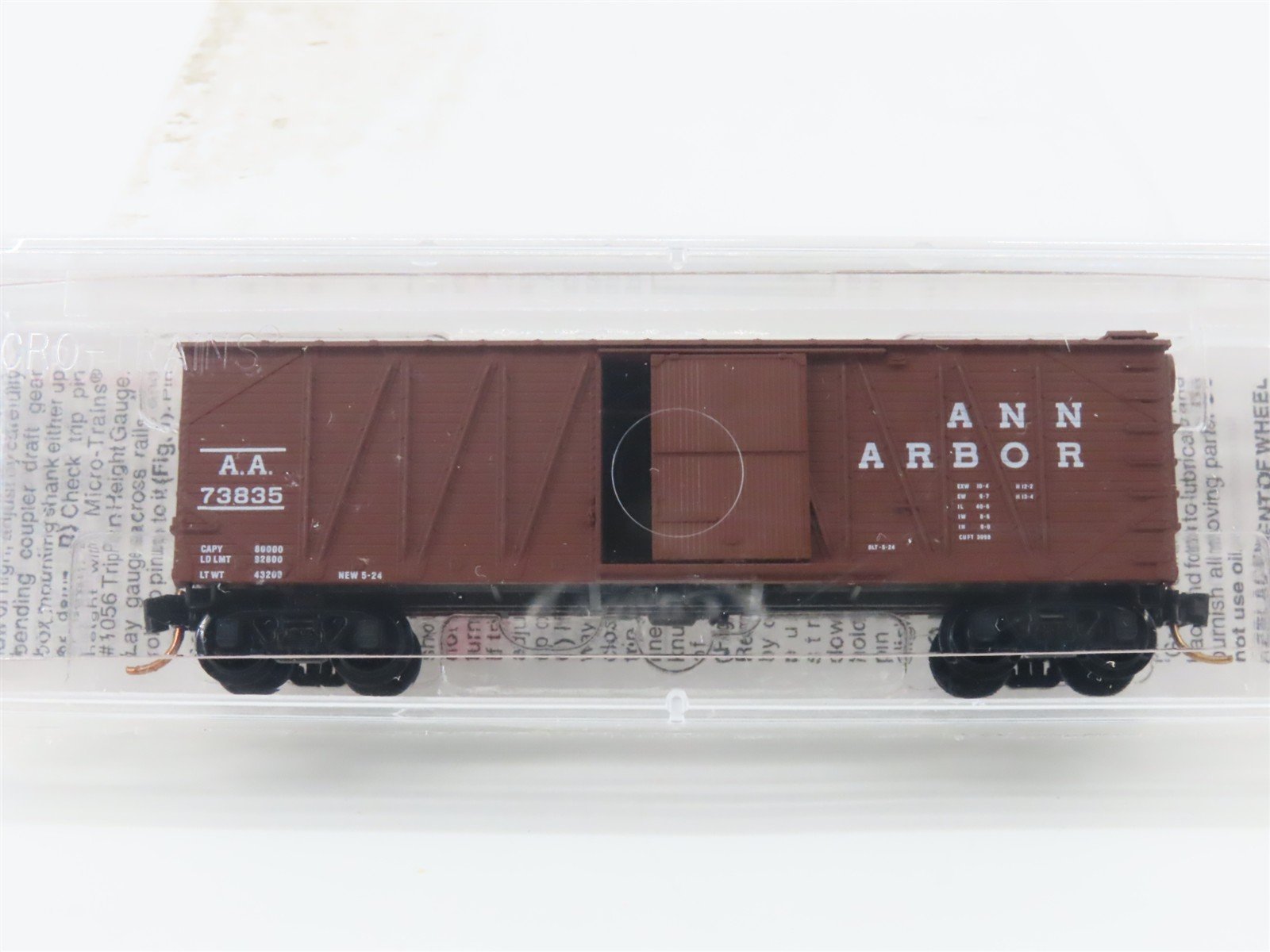 N Scale Micro-Trains MTL 28100 AA Ann Arbor 40' Single Door Box Car #73835
