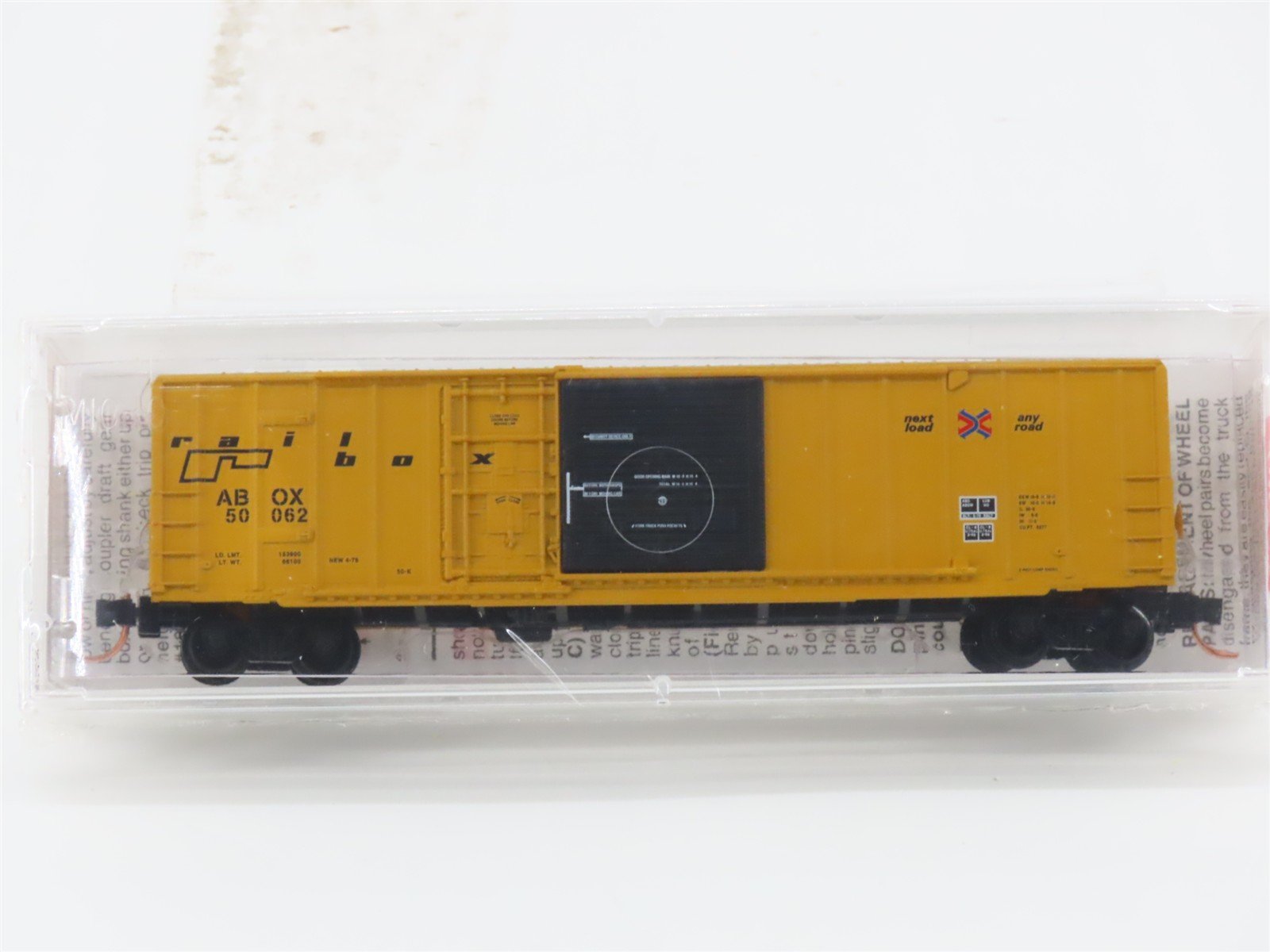 N Scale Micro-Trains MTL 26010 ABOX Railbox 50' Rib Side Box Car #50062