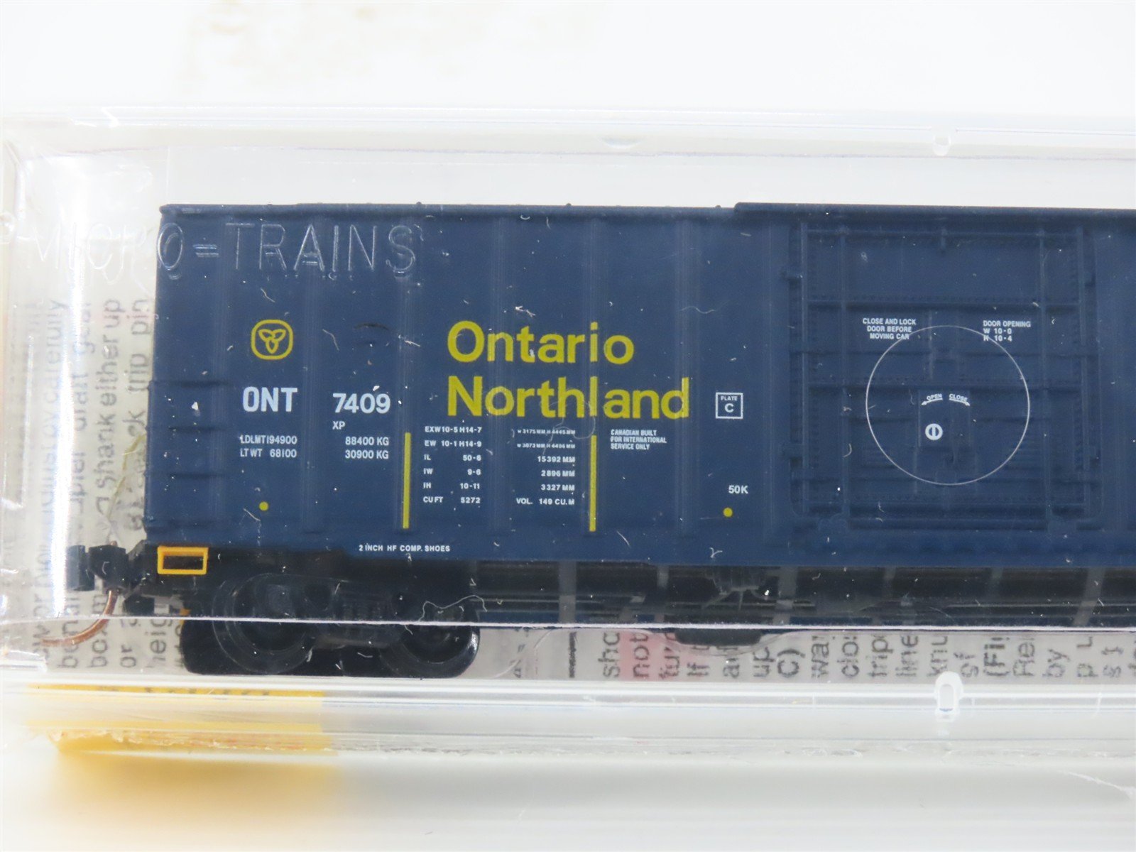 N Scale Micro-Trains MTL 27040 ONT Ontario Northland 50' Rib Side Box Car #7409