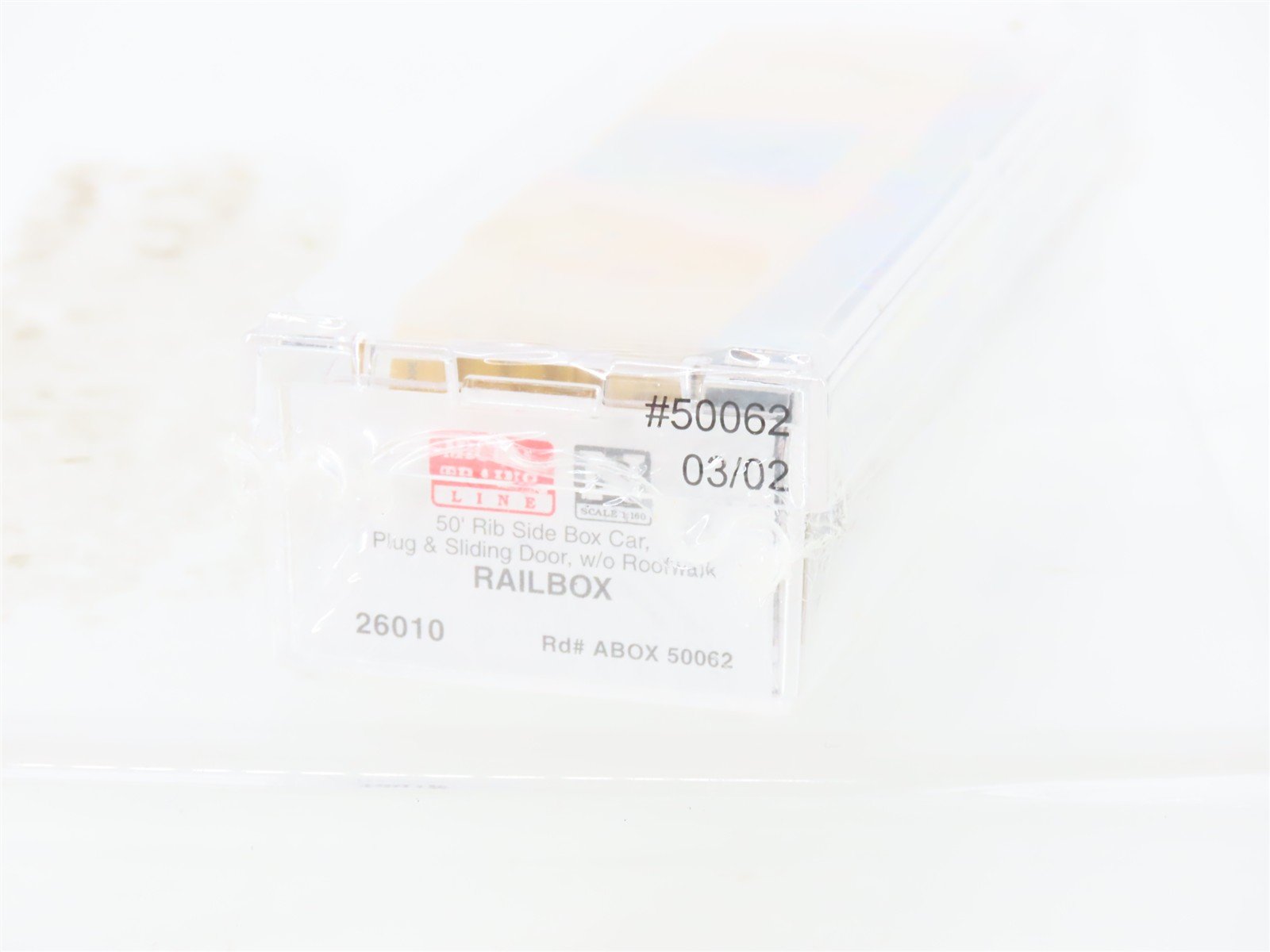 N Scale Micro-Trains MTL 26010 ABOX Railbox 50' Rib Side Box Car #50062