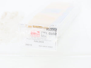 N Scale Micro-Trains MTL 26010 ABOX Railbox 50' Rib Side Box Car #50062