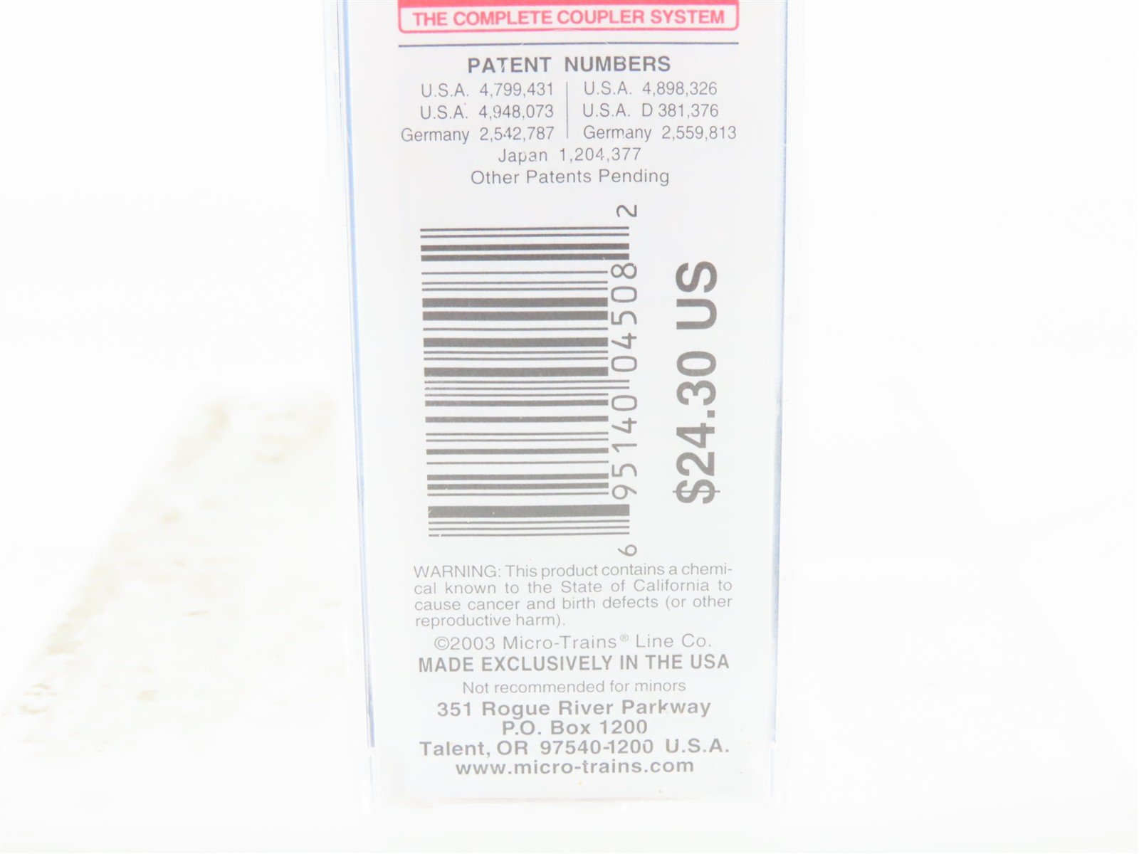 N Scale Micro-Trains MTL 25640 HSW Helena Southwestern 50' Box Car #1036