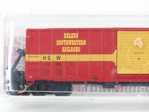 N Scale Micro-Trains MTL 25640 HSW Helena Southwest 50' Rib Side Box Car #1036