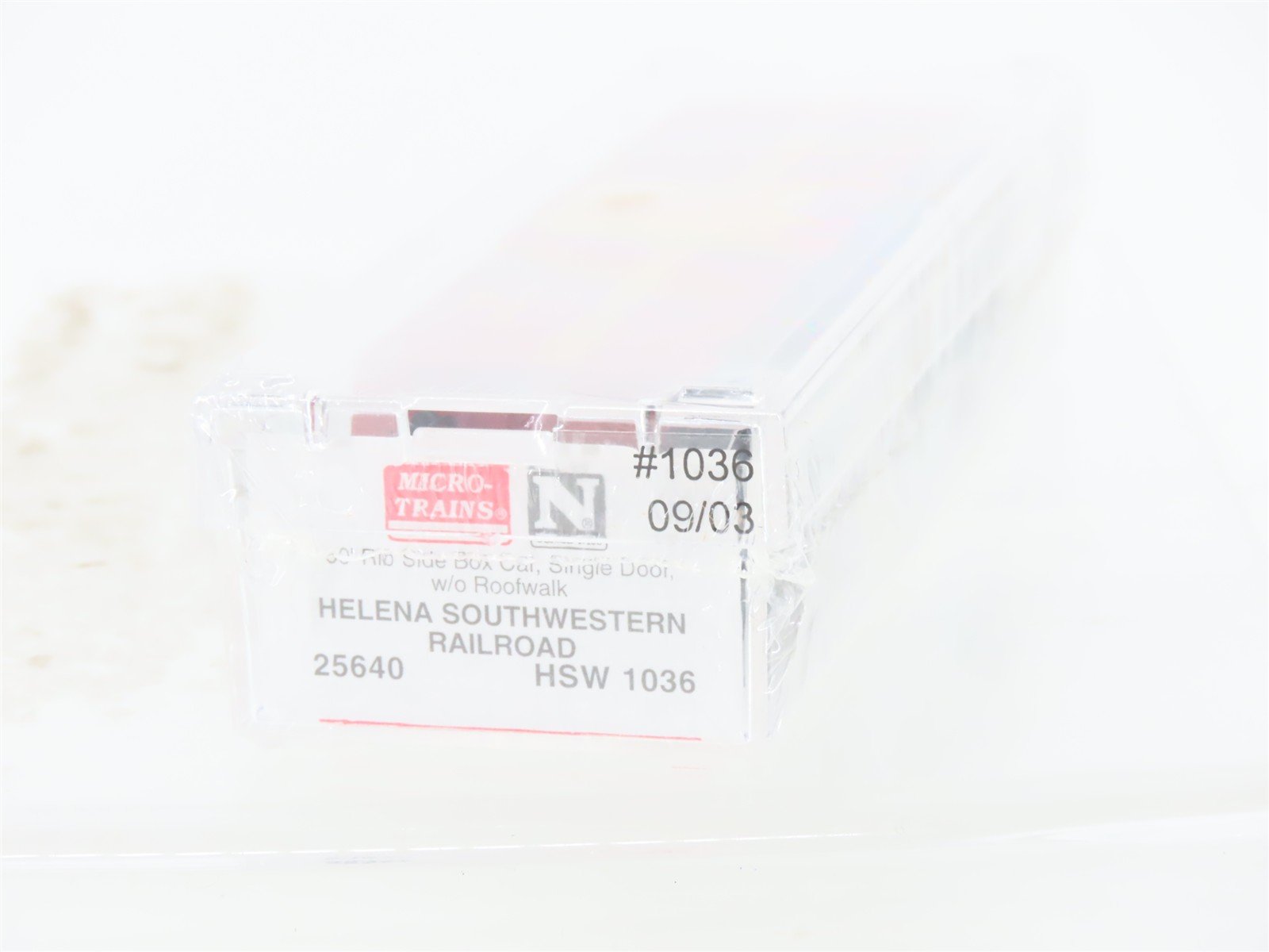 N Scale Micro-Trains MTL 25640 HSW Helena Southwest 50' Rib Side Box Car #1036