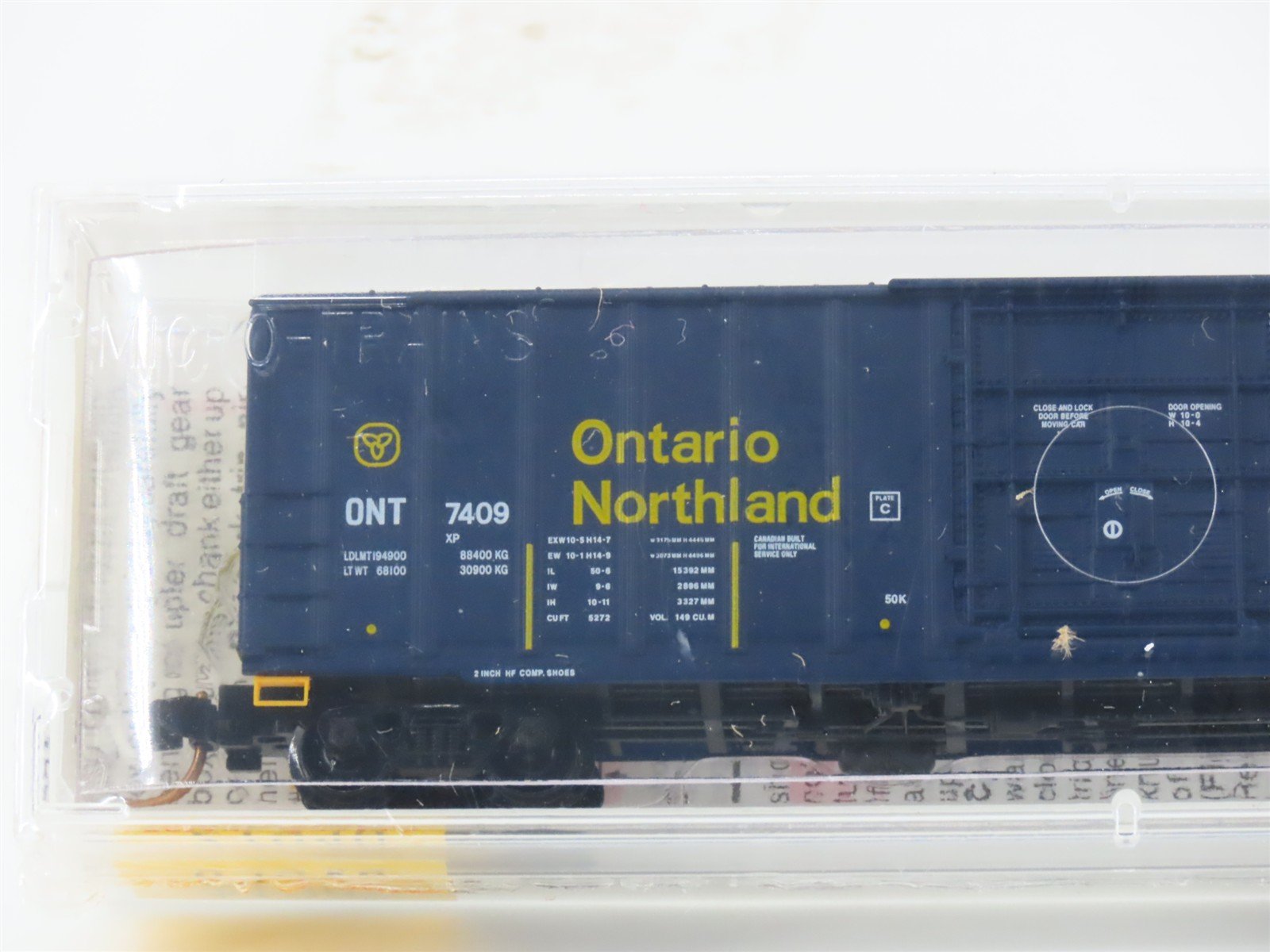 N Scale Micro-Trains MTL 27040 ONT Ontario Northland 50' Rib Side Box Car #7409