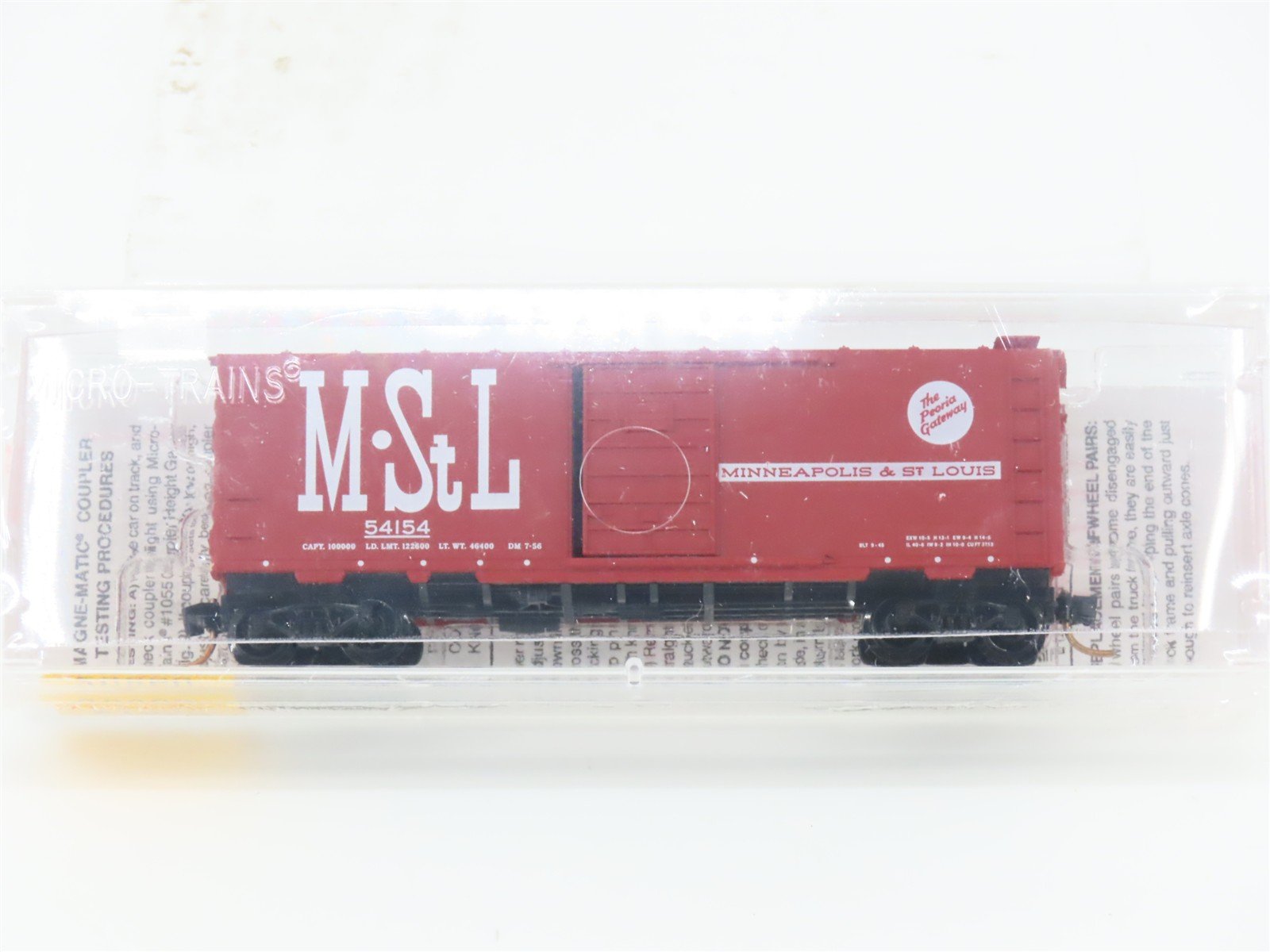 N Scale Micro-Trains MTL 20860 M&StL The Peoria Gateway 40' Box Car #54154