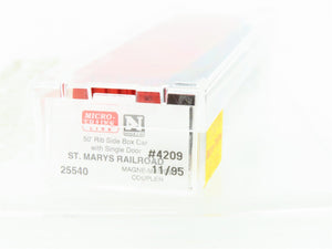 N Scale Micro-Trains MTL 25540 SM St. Marys 50' Rib Side Box Car #4209