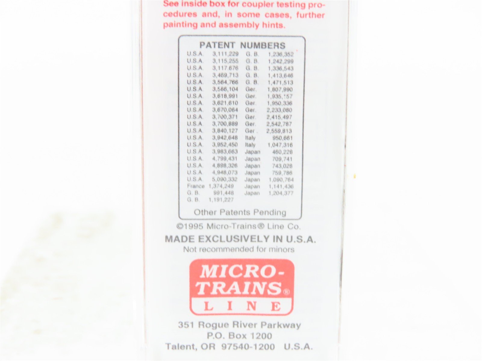 N Scale Micro-Trains MTL 30040 GWF Galveston Wharves 50' Rib Side Box Car #1063