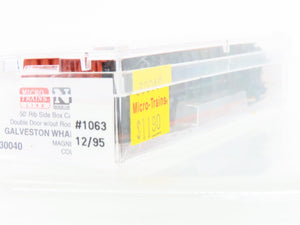 N Scale Micro-Trains MTL 30040 GWF Galveston Wharves 50' Rib Side Box Car #1063