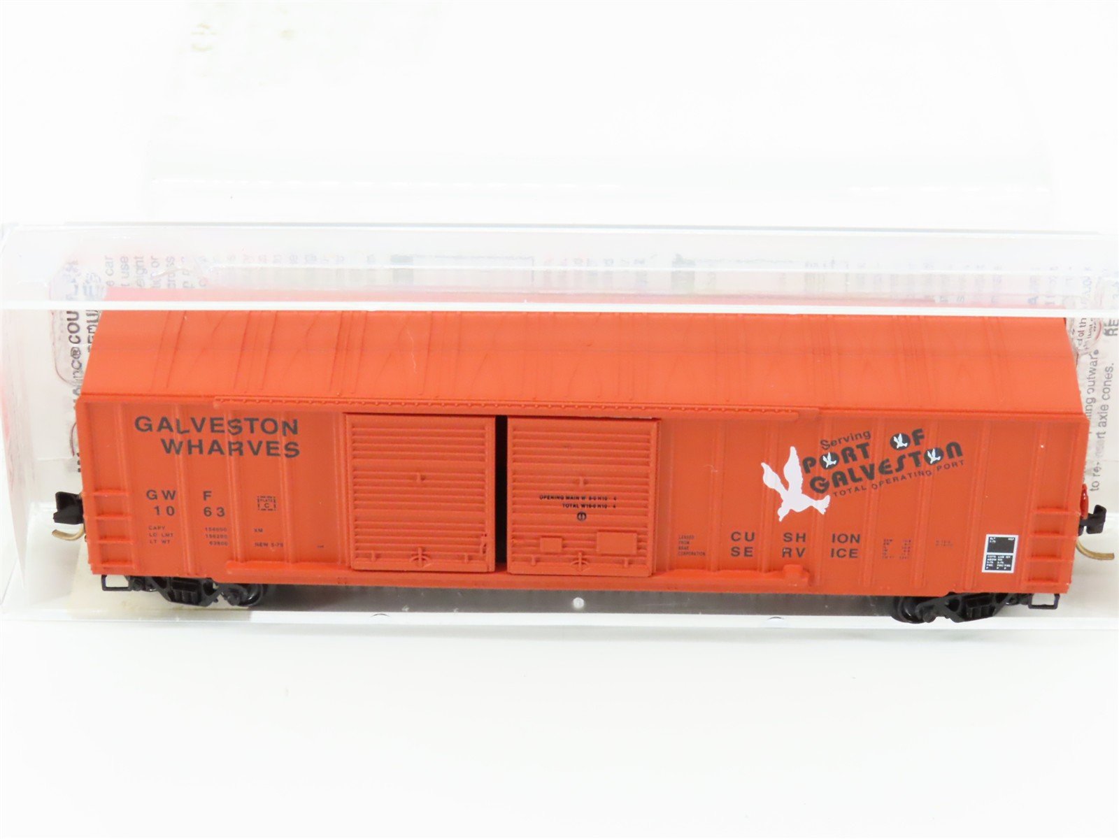 N Scale Micro-Trains MTL 30040 GWF Galveston Wharves 50' Rib Side Box Car #1063