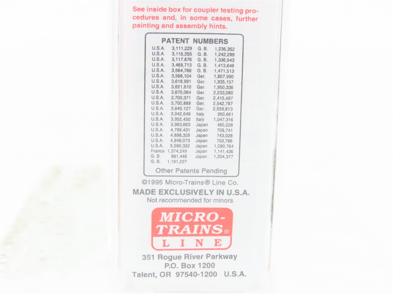 N Scale Micro-Trains MTL 30040 GWF Galveston Wharves 50' Rib Side Box Car #1063