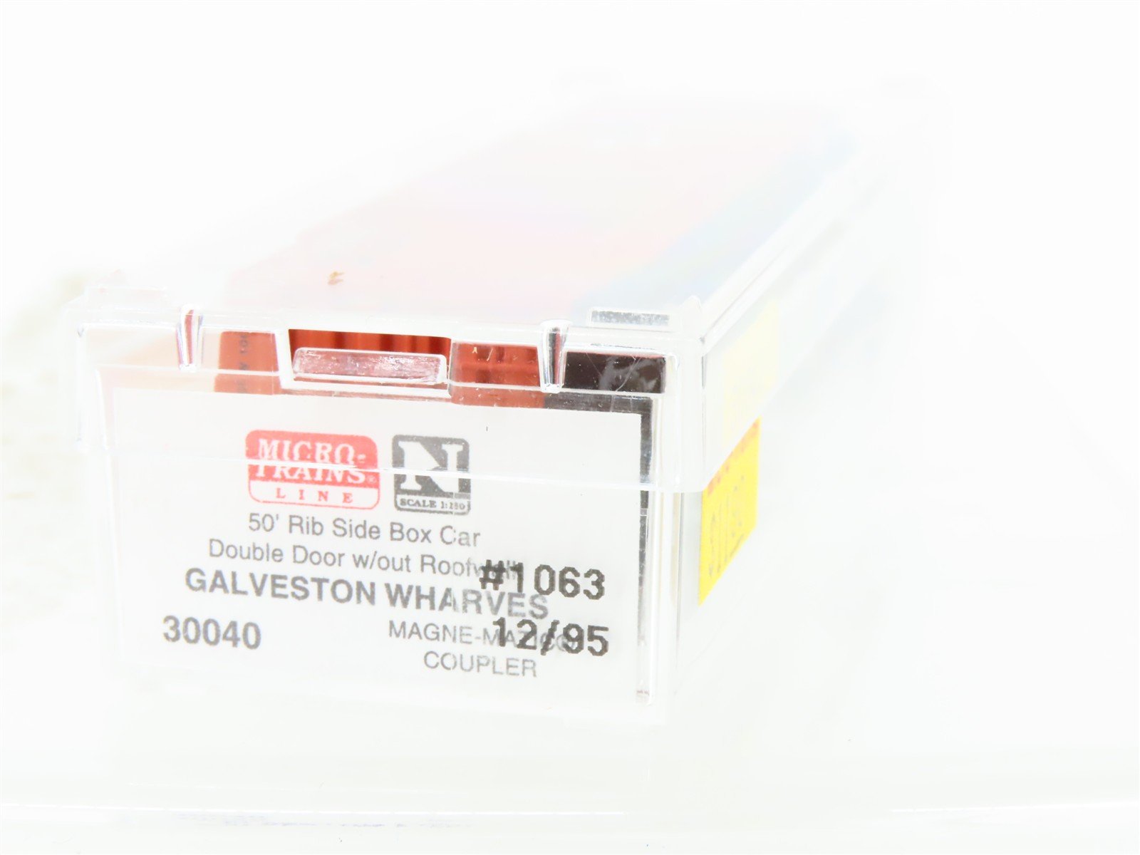 N Scale Micro-Trains MTL 30040 GWF Galveston Wharves 50' Rib Side Box Car #1063