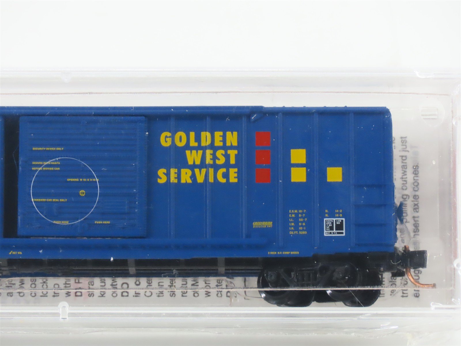 N Scale Micro-Trains MTL 25520 GVSR Golden West Service 50' Box Car #767161