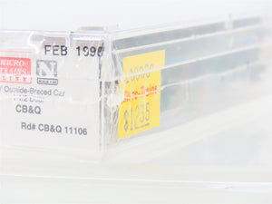 N Micro-Trains MTL 29060 CB&Q Burlington Route Everywhere West 40' Boxcar #11106