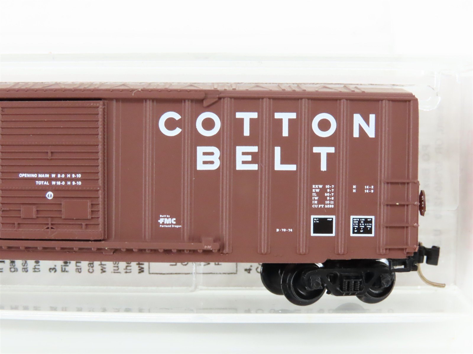 N Scale Micro-Trains MTL 30060 SSW Cotton Belt 50' Rib Side Box Car #67317