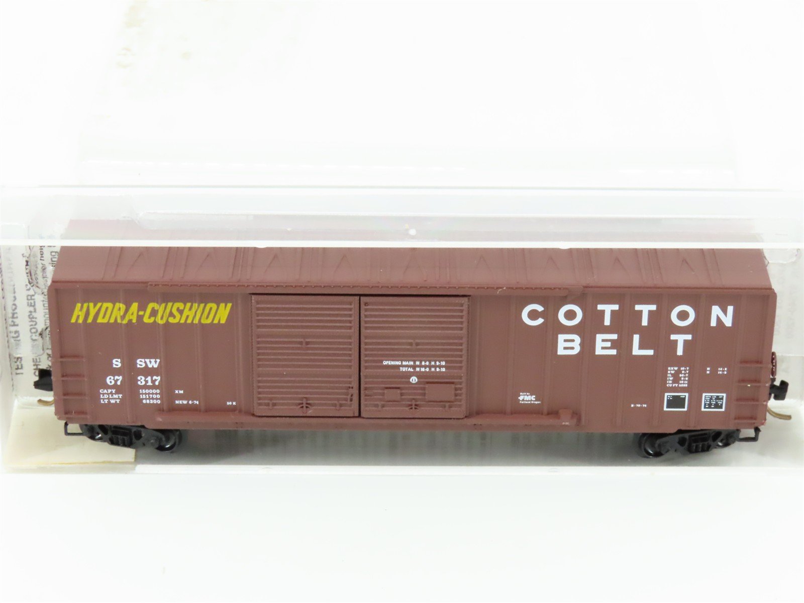 N Scale Micro-Trains MTL 30060 SSW Cotton Belt 50' Rib Side Box Car #67317