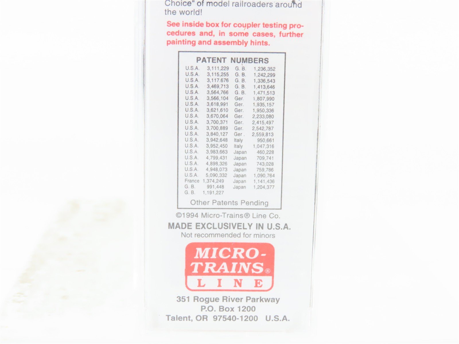 N Scale Micro-Trains MTL 30060 SSW Cotton Belt 50' Rib Side Box Car #67317