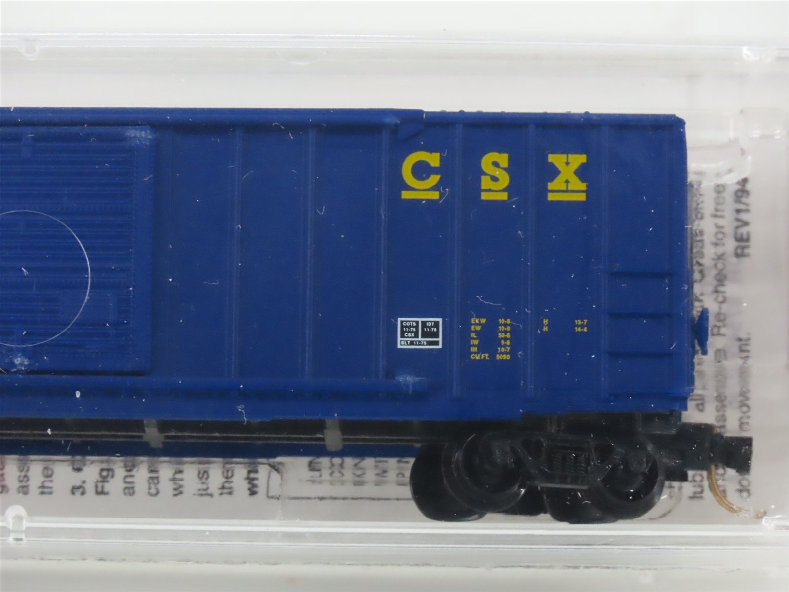 N Scale Micro-Trains MTL 25550/3 CSXT CSX 50' Rib Side Single Door Boxcar 141085