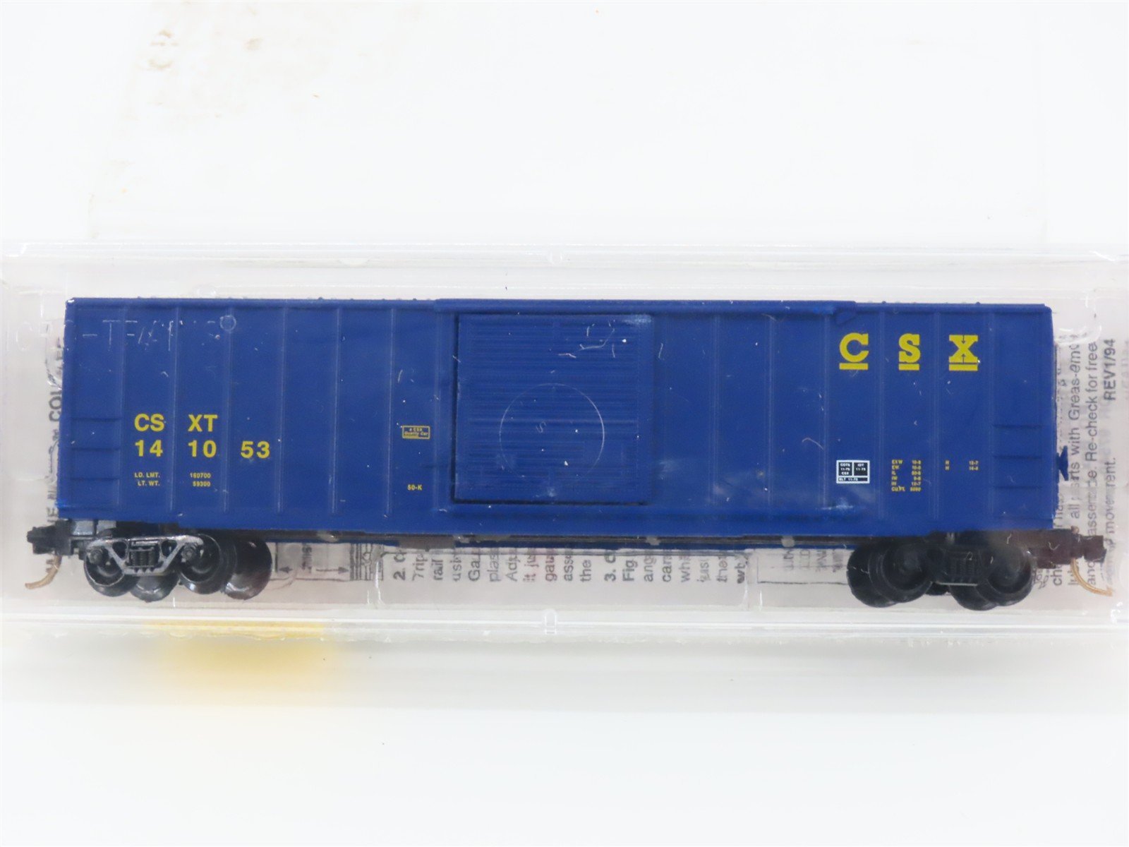 N Scale Micro-Trains MTL 25550/1 CSXT CSX 50' Rib Side Single Door Boxcar 141053